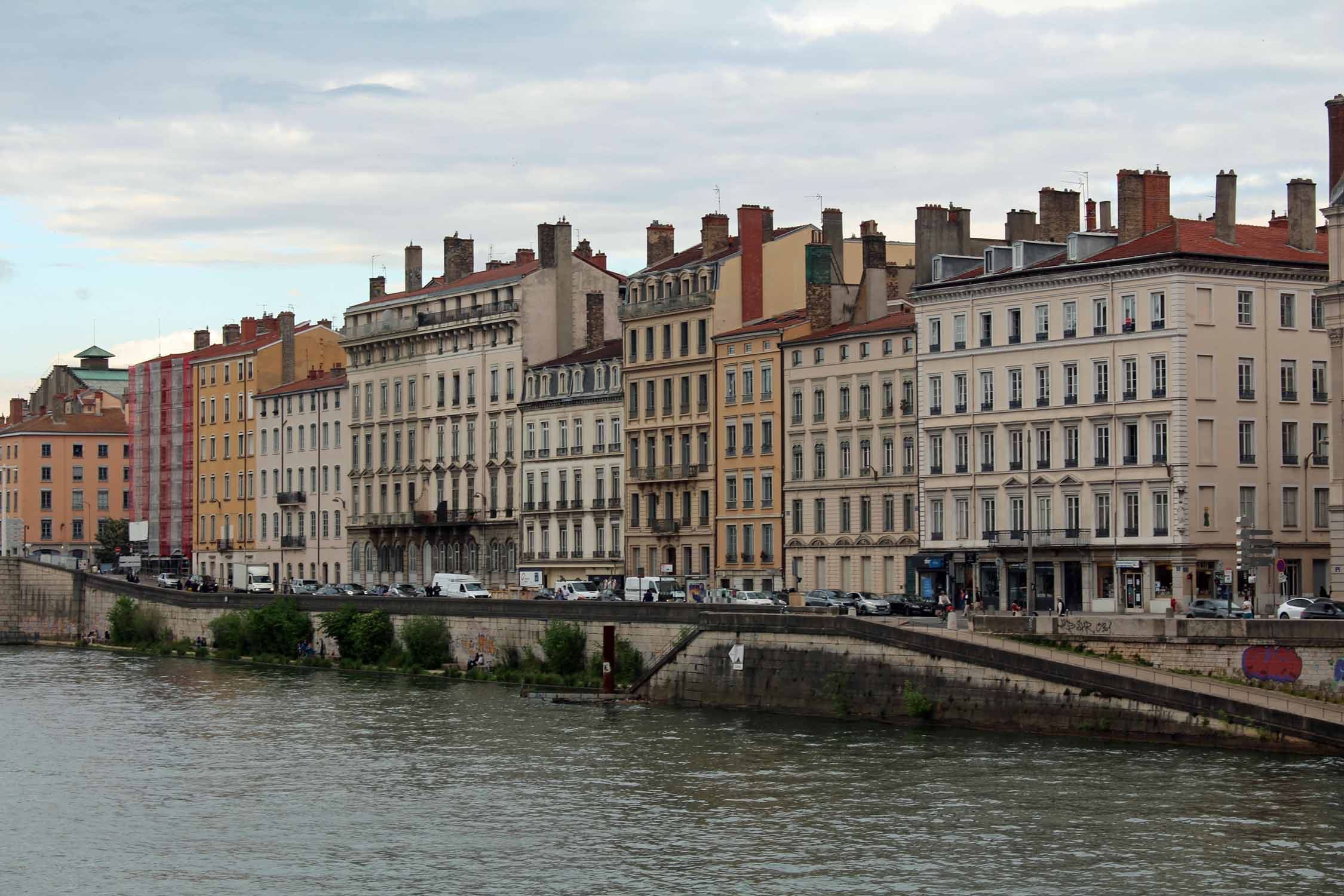 Lyon, quai de Saône, façades