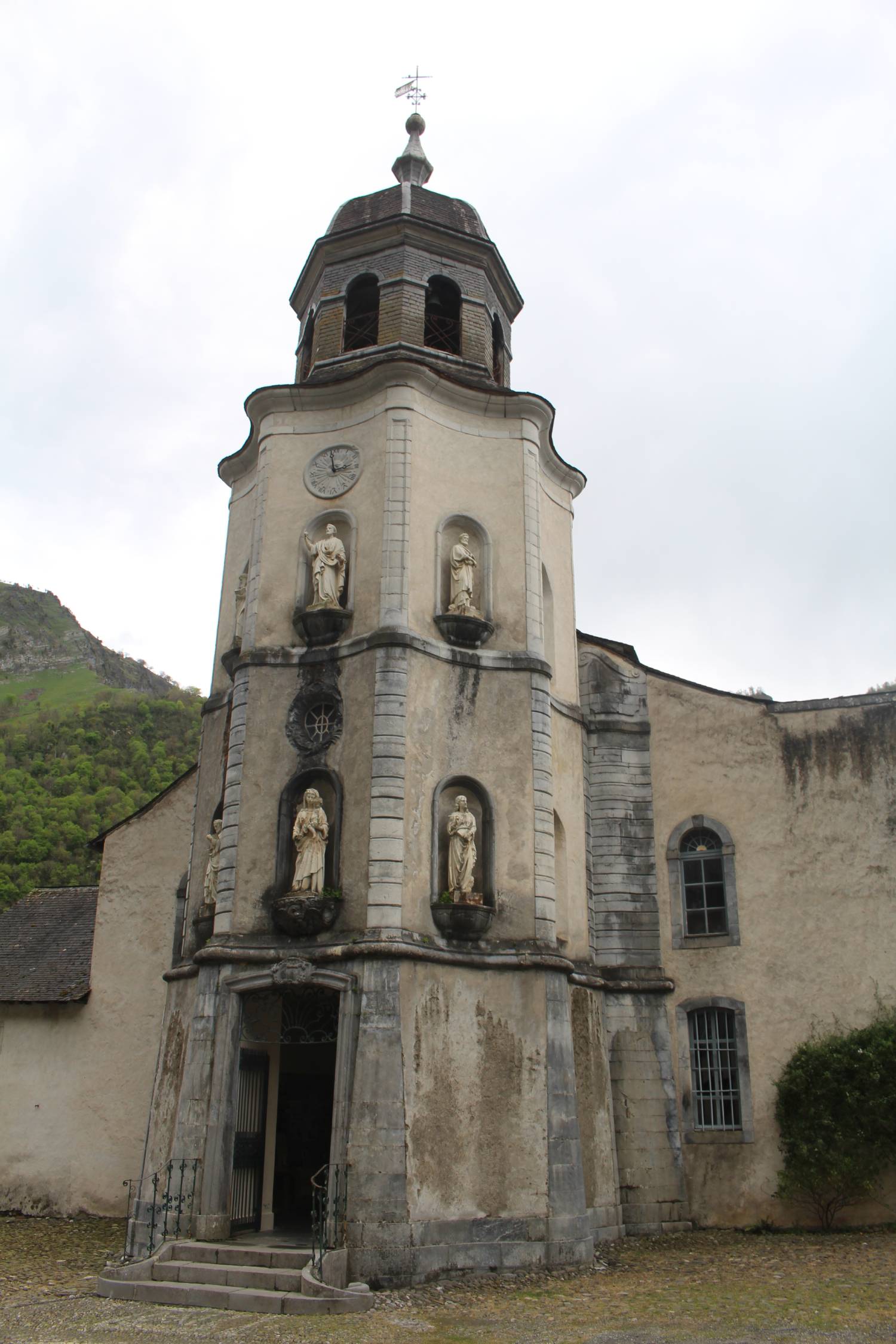 Vallée d'Aspe, Sarrance, église Notre-Dame, clocher