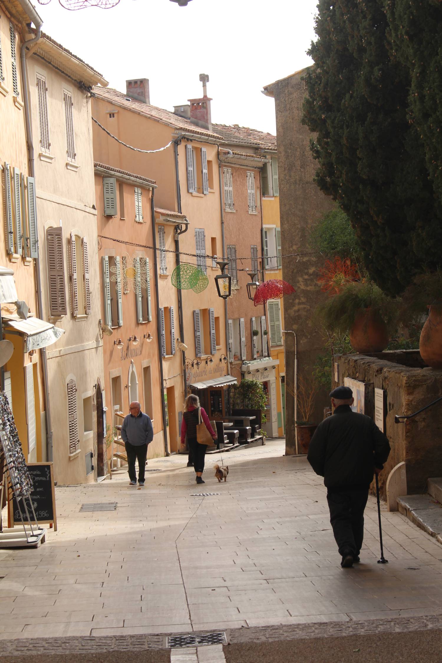 Bormes-les-Mimosas, rue commer&ccedil;ante