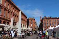Toulouse,  place du Capitole, terrasse