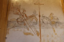 Pujols, &eacute;glise Sainte-Foy, peintures murales
