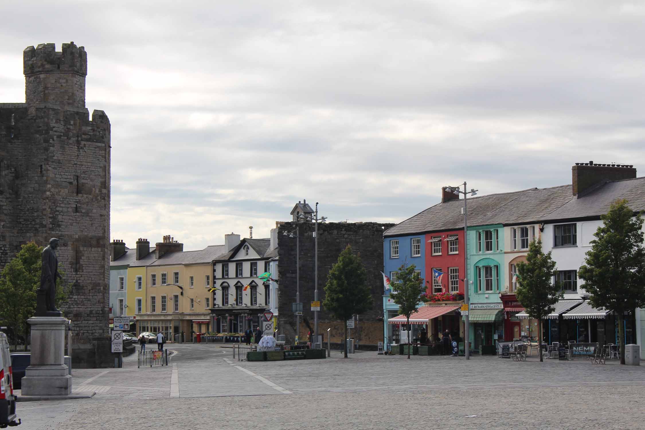 Pays de Galles, Caernarfon, place centrale