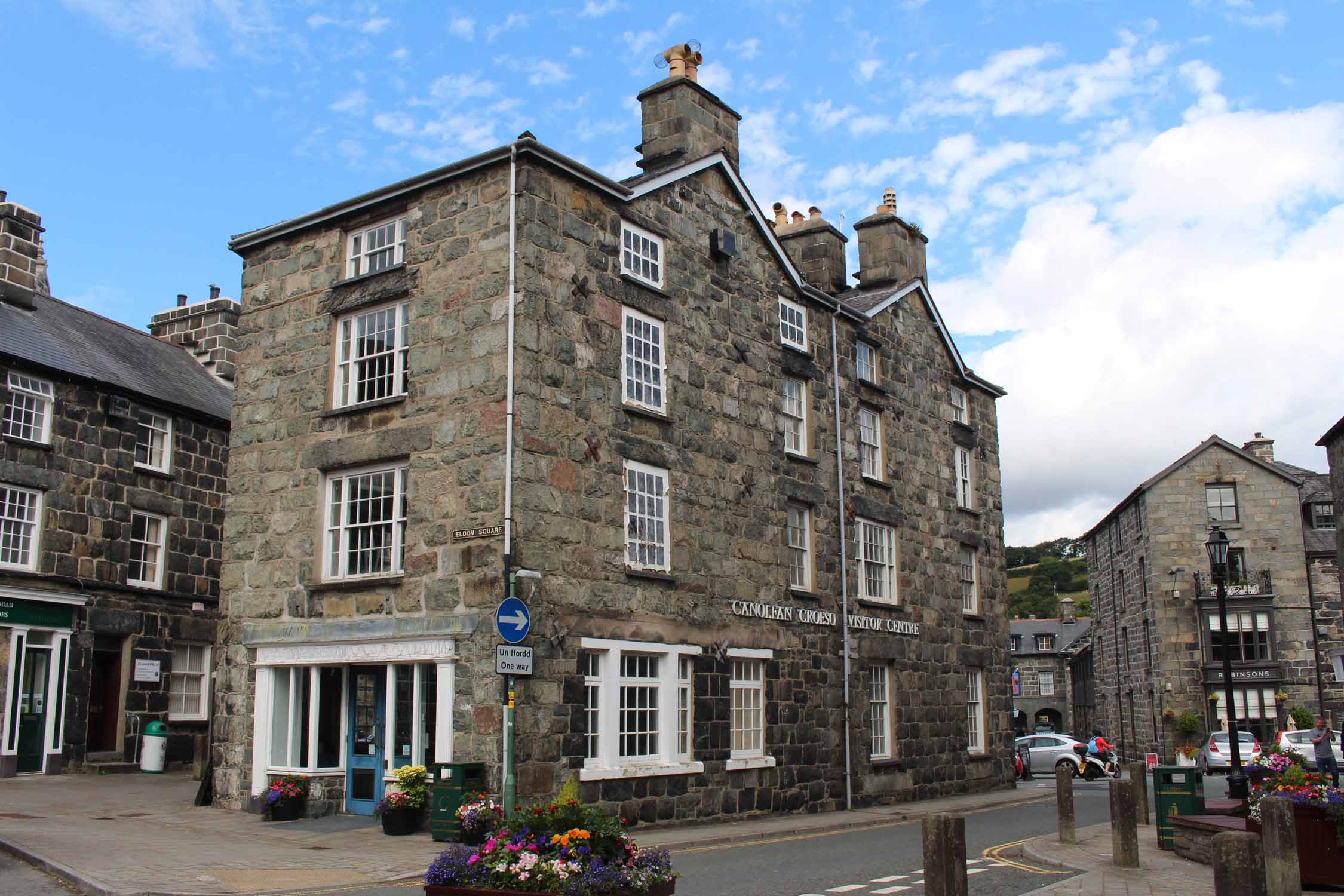 Pays de Galles, Dolgellau, maisons en pierre