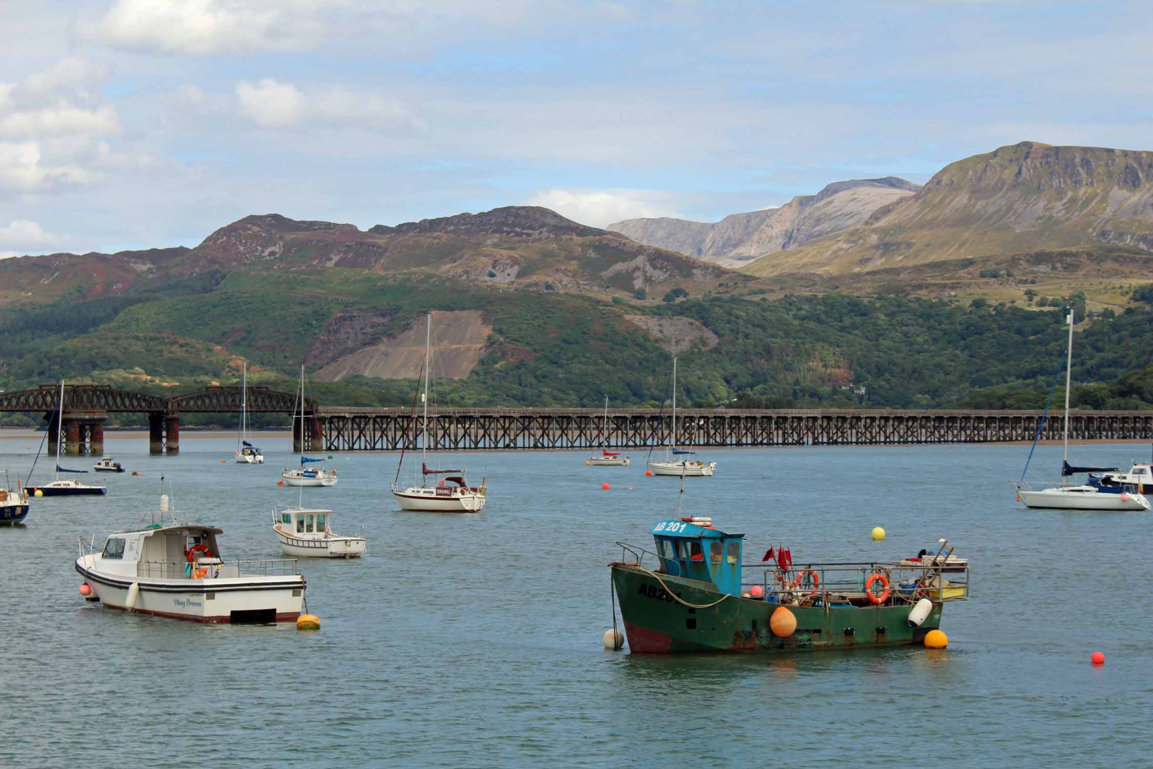 Pays de Galles, Barmouth, pont, port