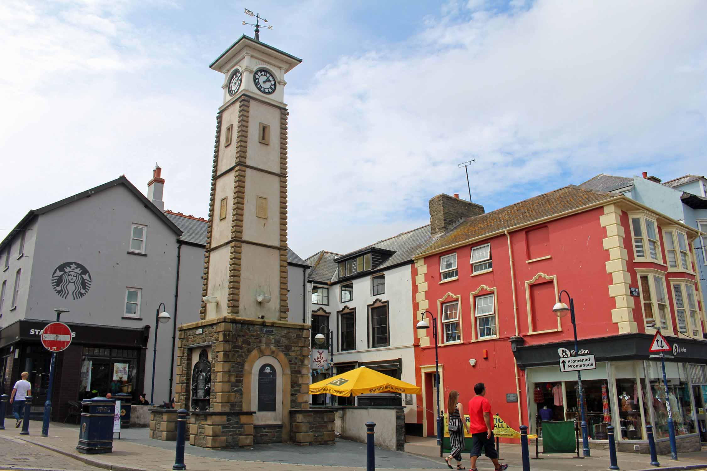 Pays de Galles, Aberystwyth, place de l'Horloge