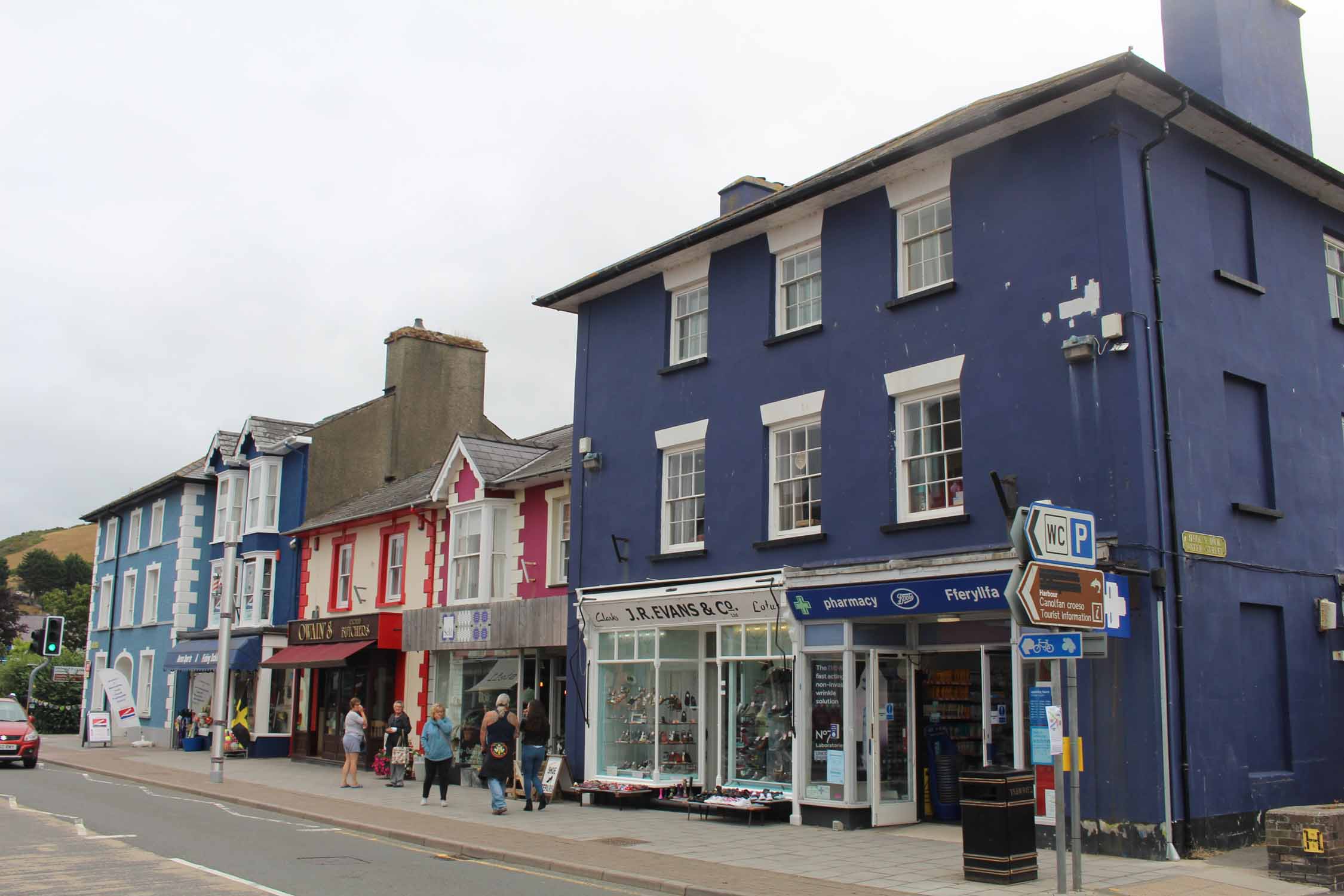 Pays de Galles, Aberaeron, maisons colorées