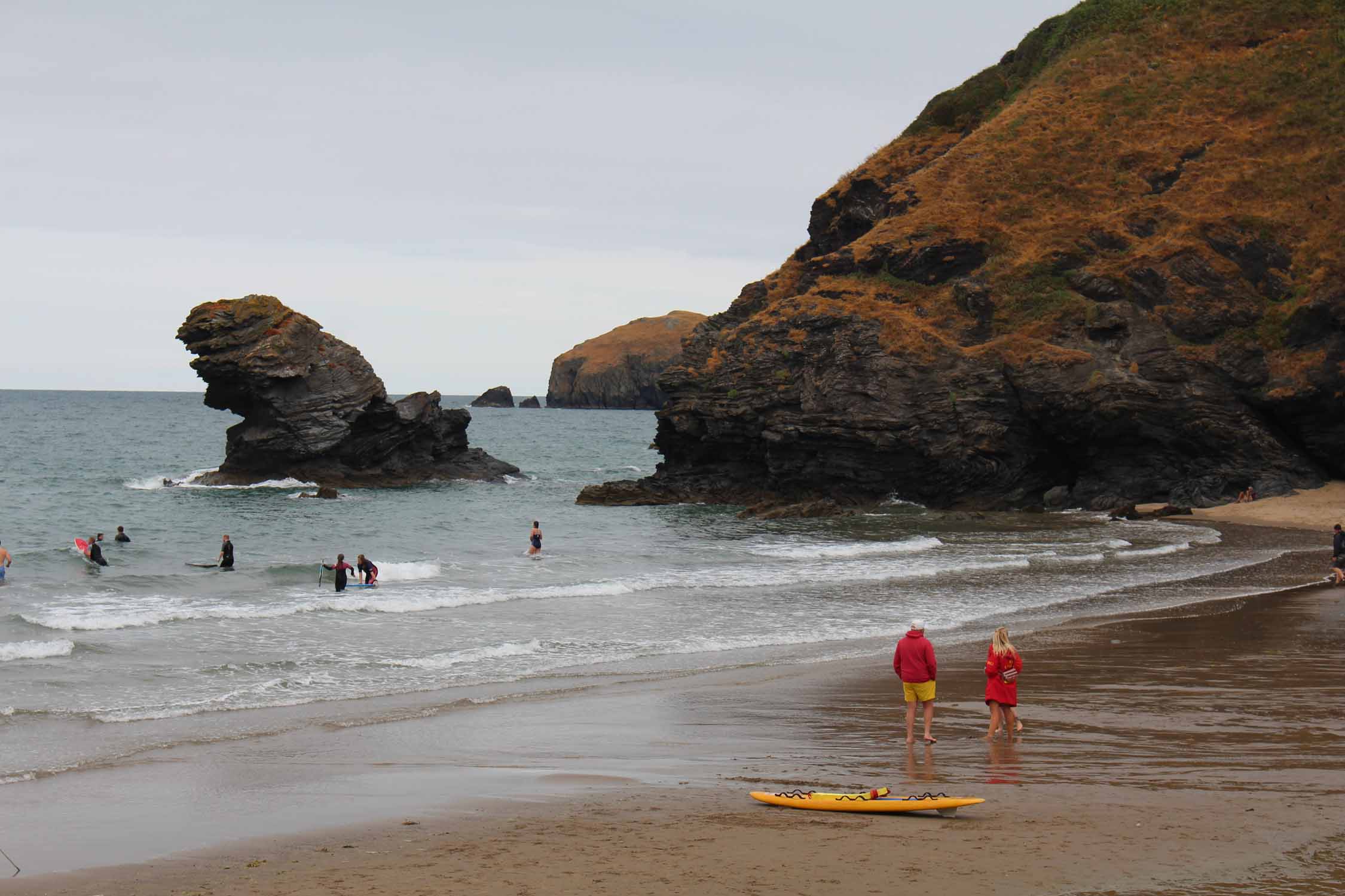 Pays de Galles, Llangrannog, plage