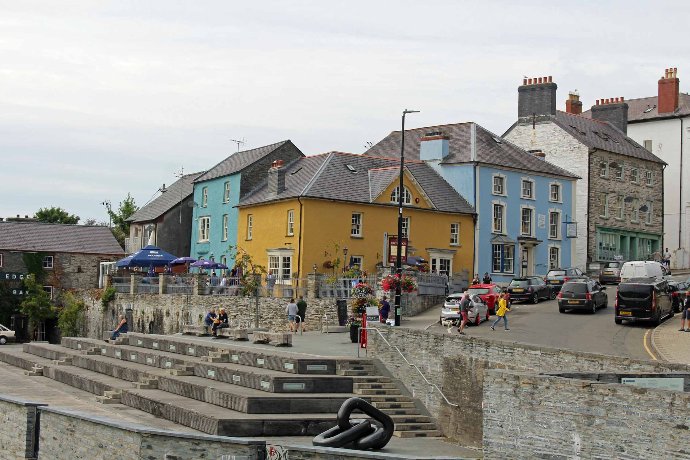 Pays de Galles, Cardigan, maisons colorées