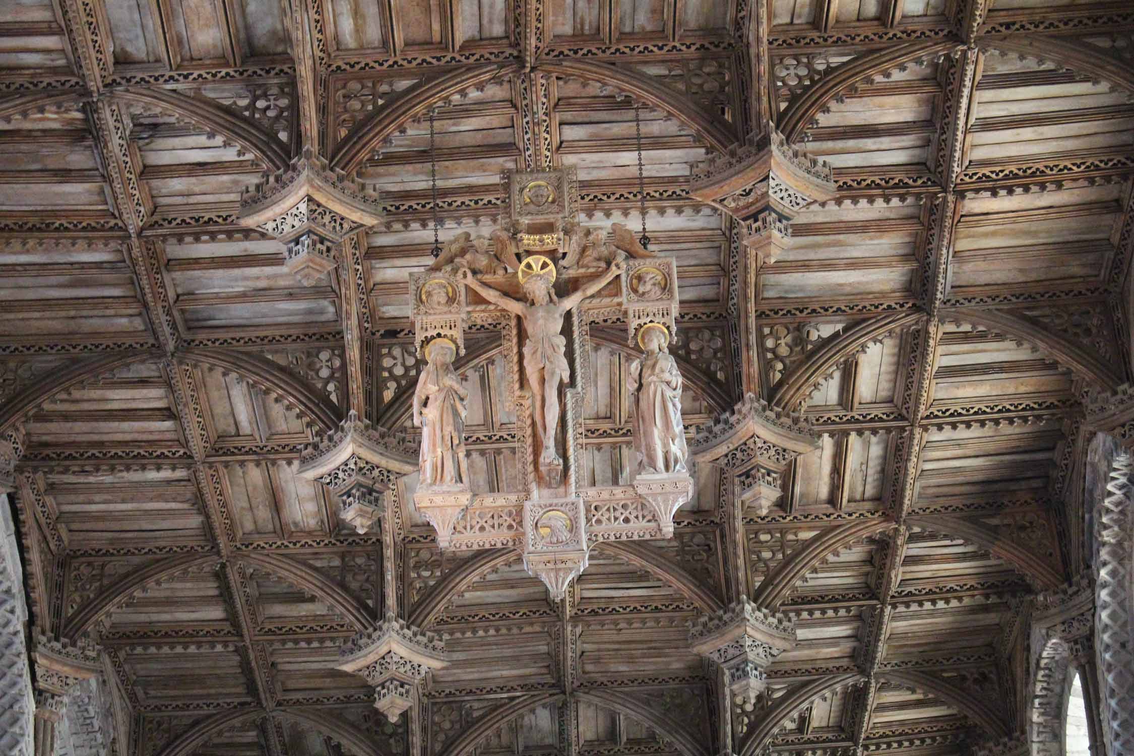 Pays de Galles, cathédrale St-Davids, plafond