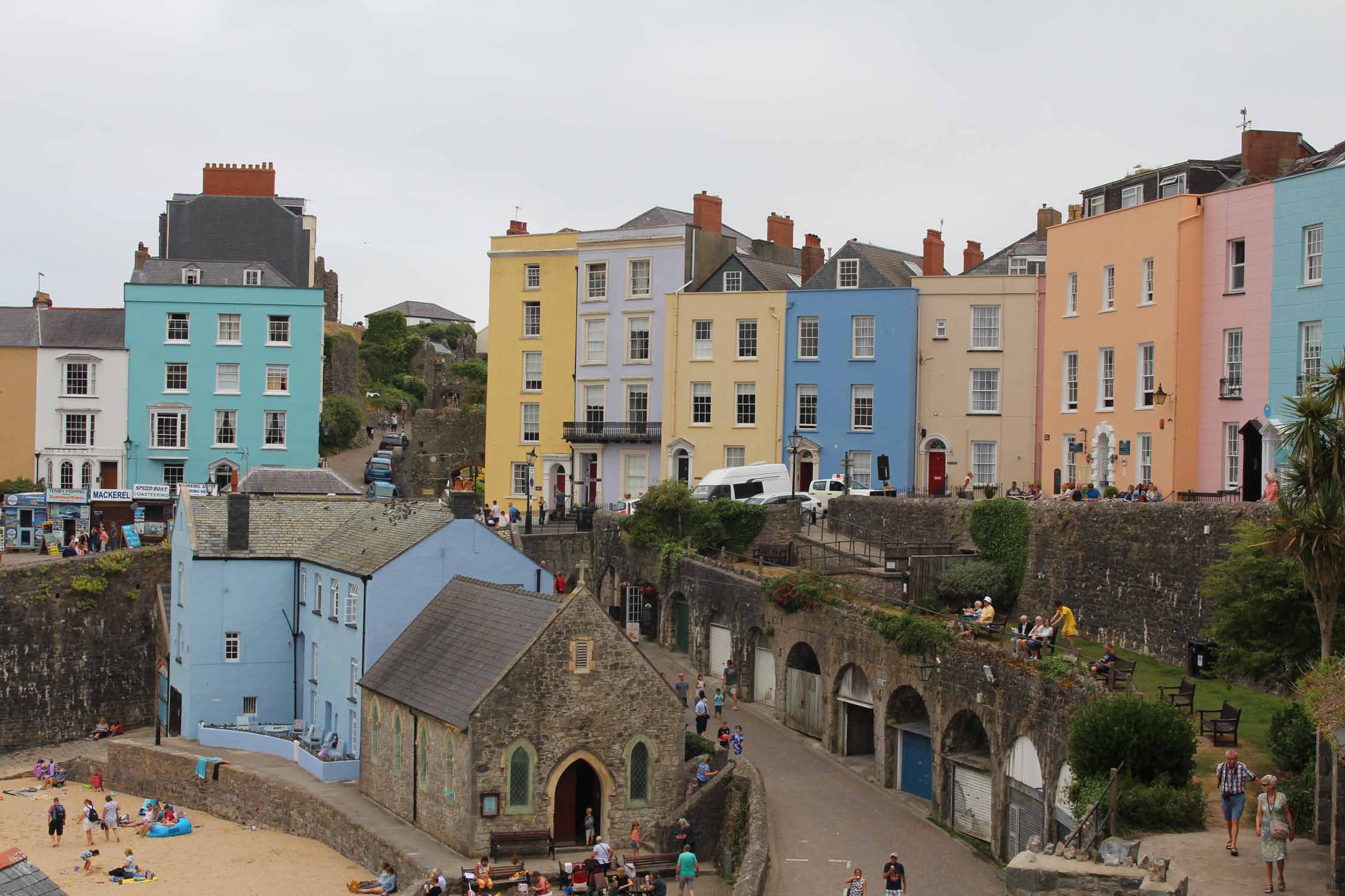 Pays de Galles, Tenby, maisons colorées