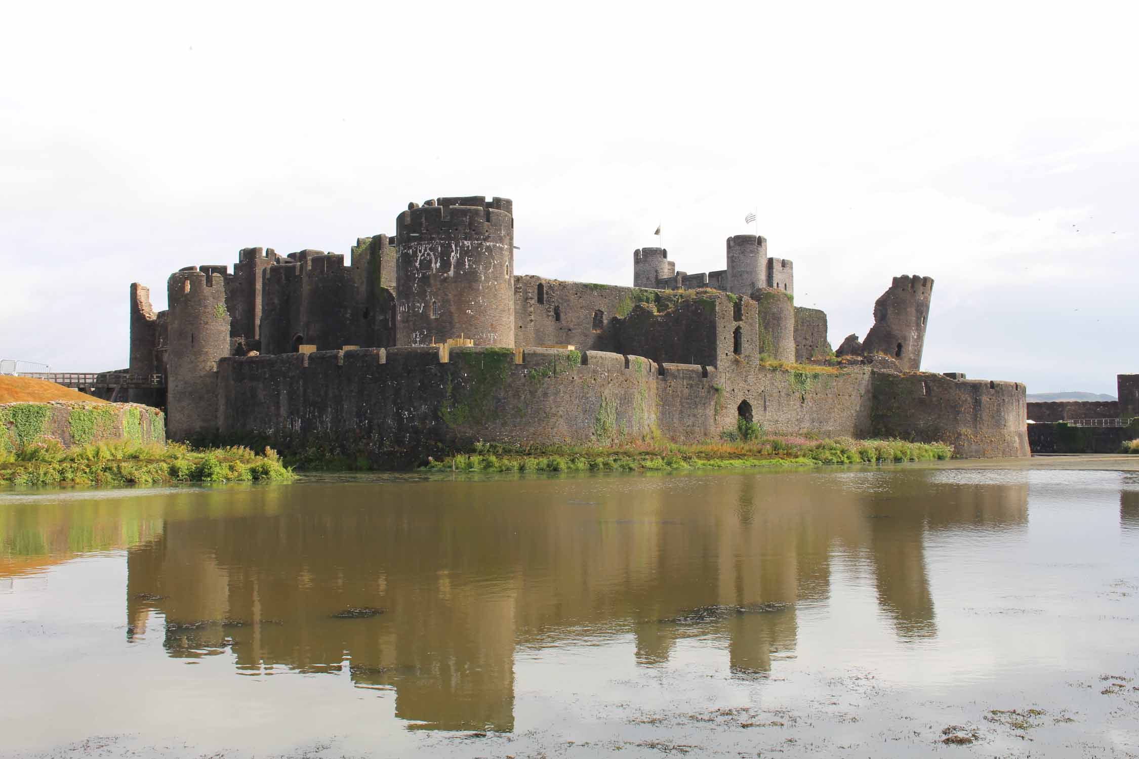 Pays de Galles, château de Caerphilly