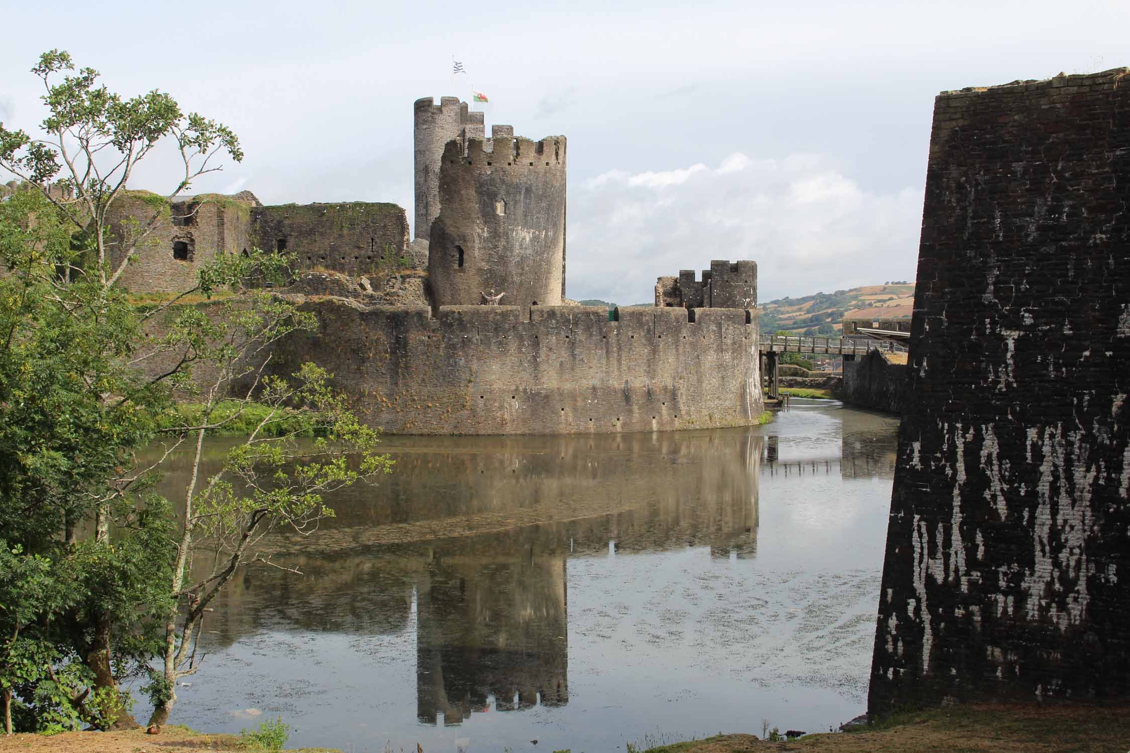 Pays de Galles, château de Caerphilly, tour