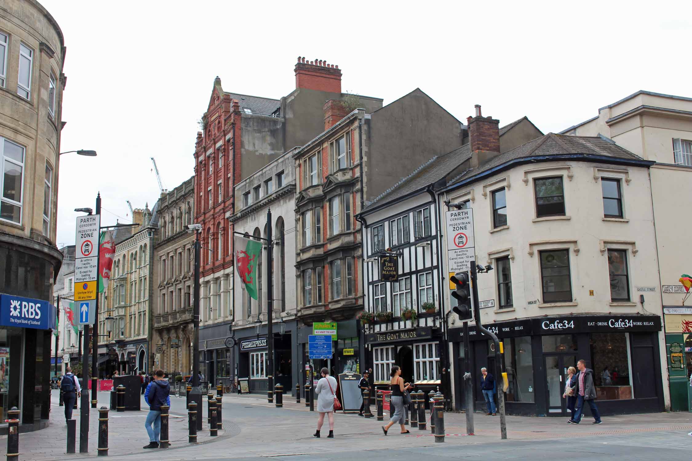 Pays de Galles, Cardiff, rue commerçante, High Street