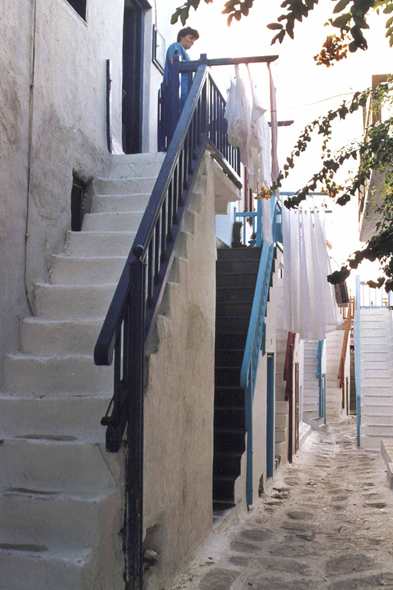 Mykonos, ville, ruelle