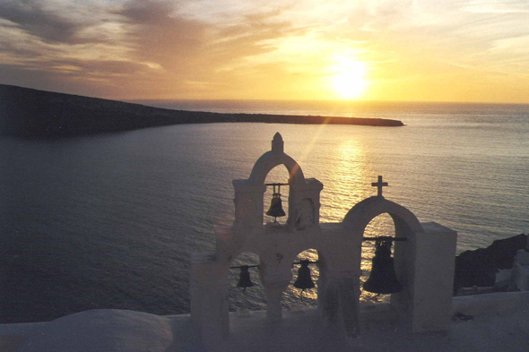 Santorin, Oia, coucher de soleil