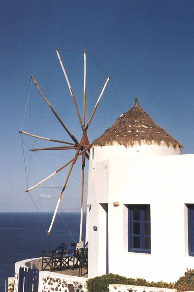 Santorin, Oia, moulin