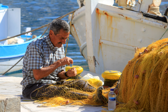 Symi, pêcheur