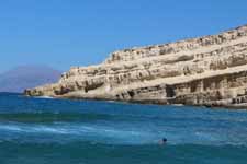 Cr&egrave;te, Matala, falaise