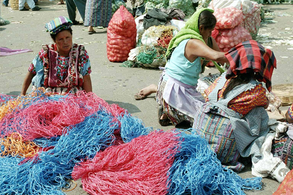 Guatemala, Almolonga, marché