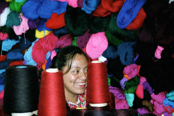 Marché de Solola, tissus