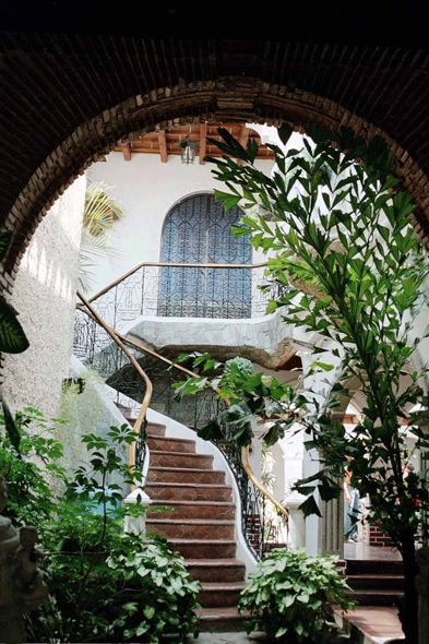 Guatemala, patio, maison, Antigua