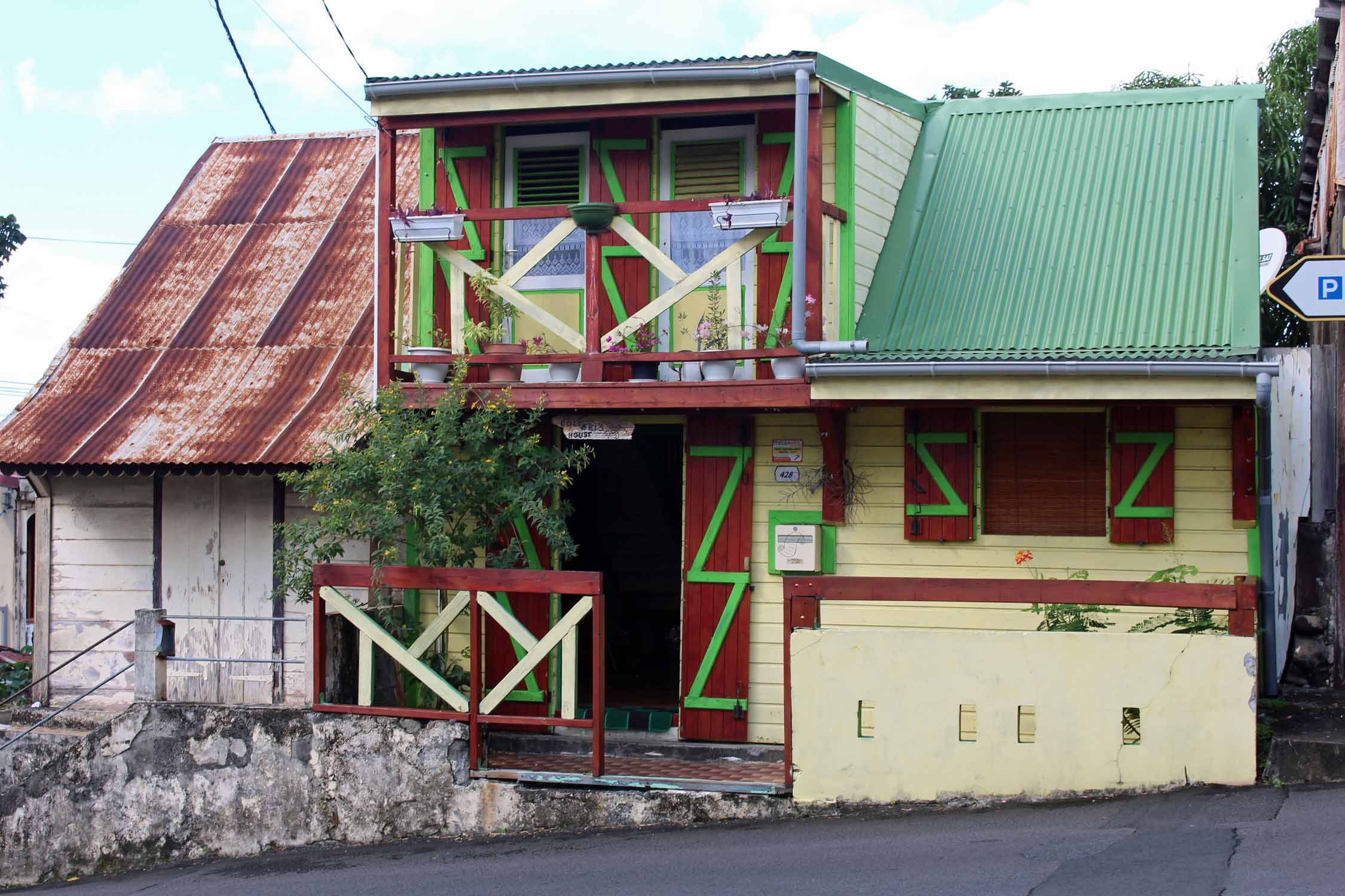 Guadeloupe, Pointe-Noire, maison typique
