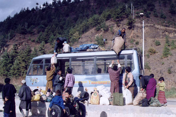 Un bus à Thimphu
