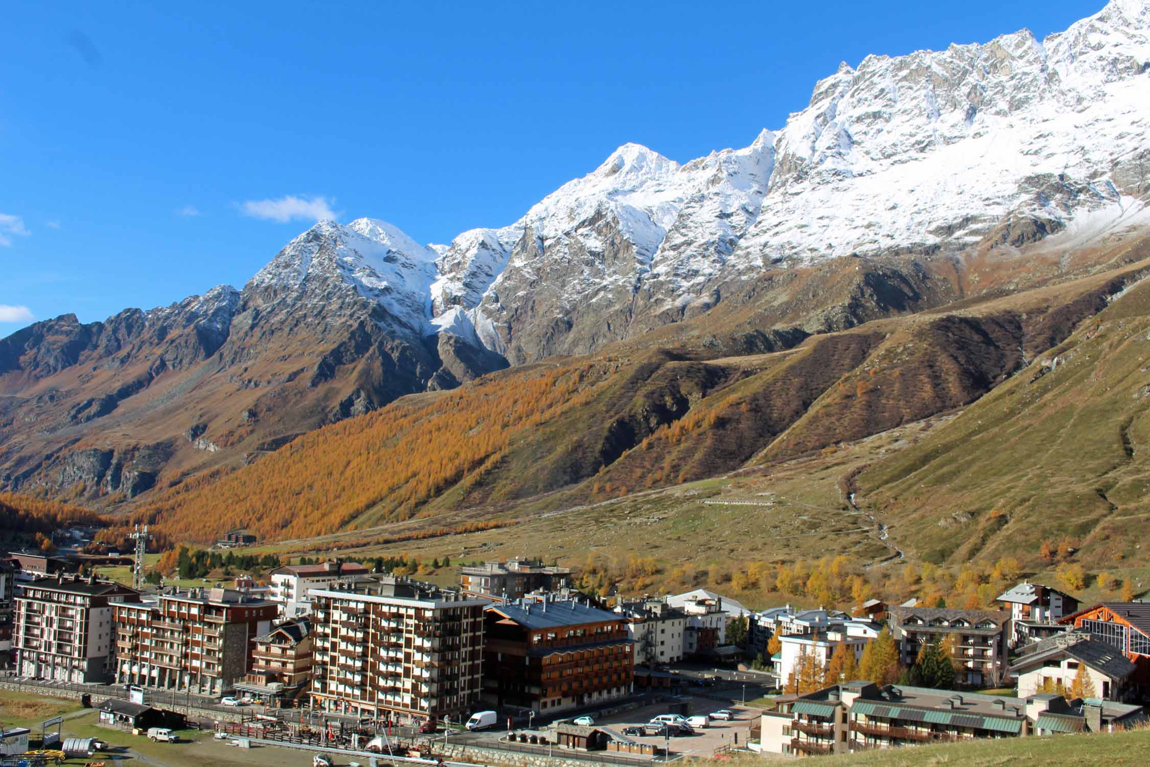 Breuil-Cervinia, station, paysage