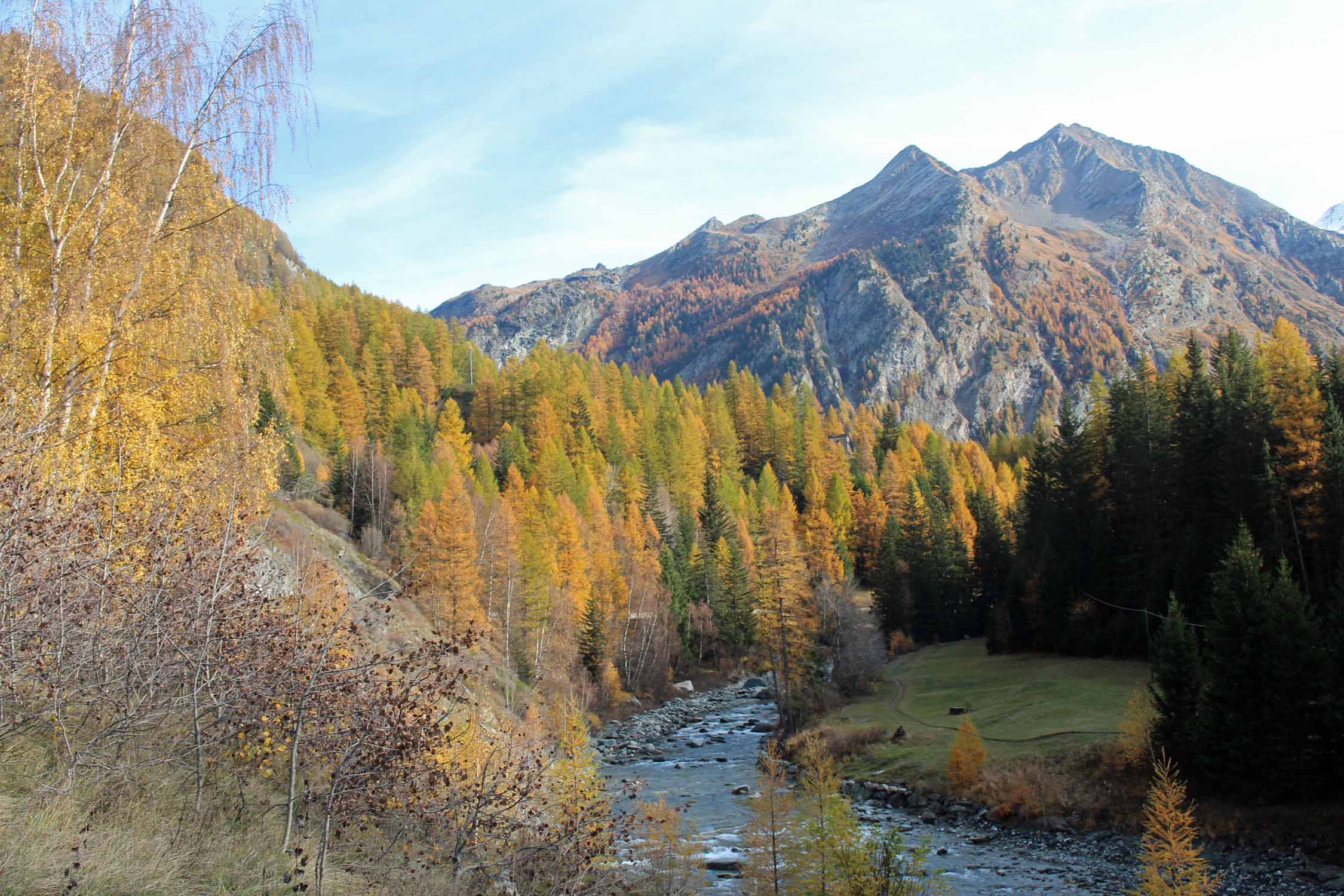 Val d'Aoste, vallée de l'Urtier, paysage