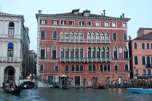 Venise, façade, palais, Grand Canal