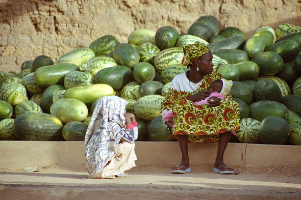 Marché de Djenné, pastèques