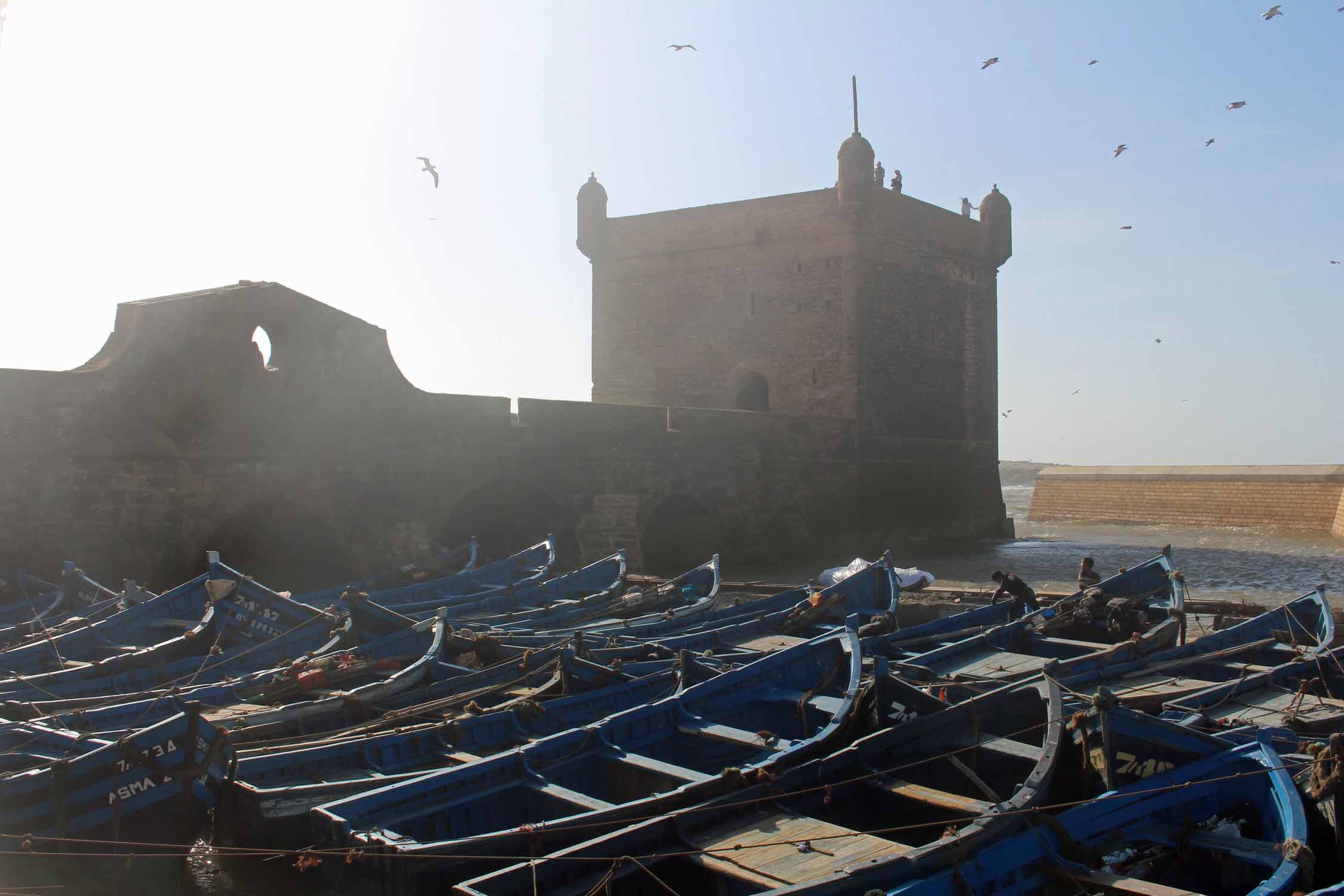 Essaouira, barques, donjon