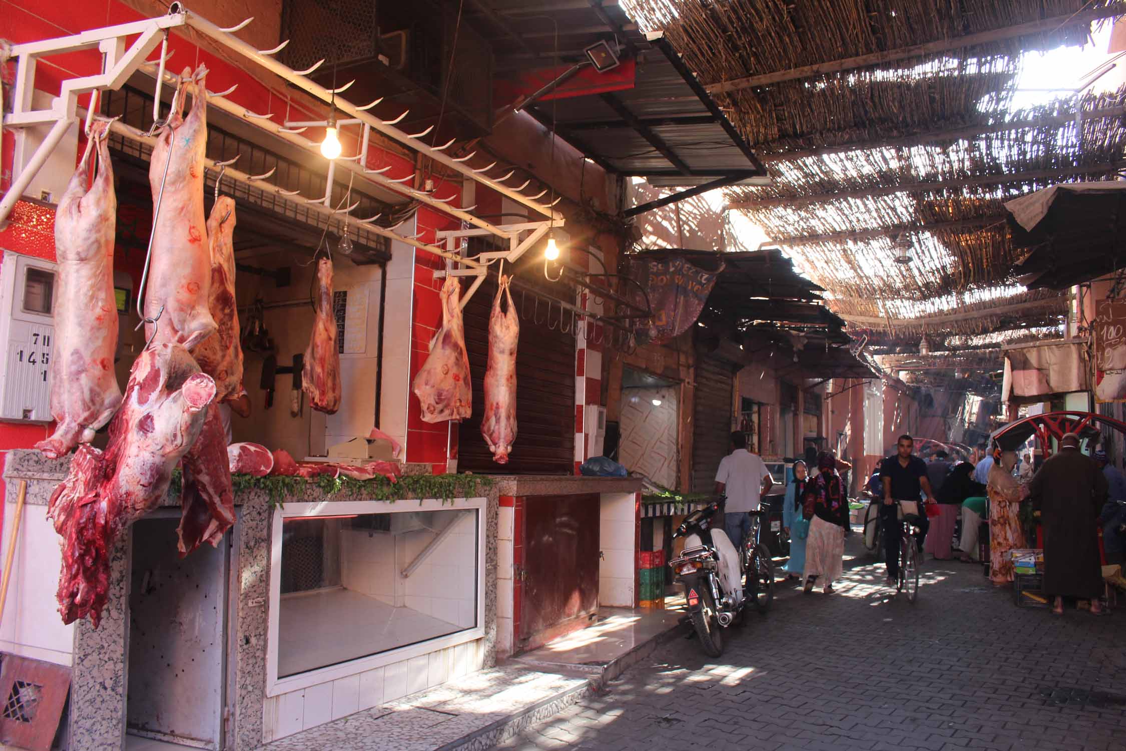 Marrakech, souk, boucherie