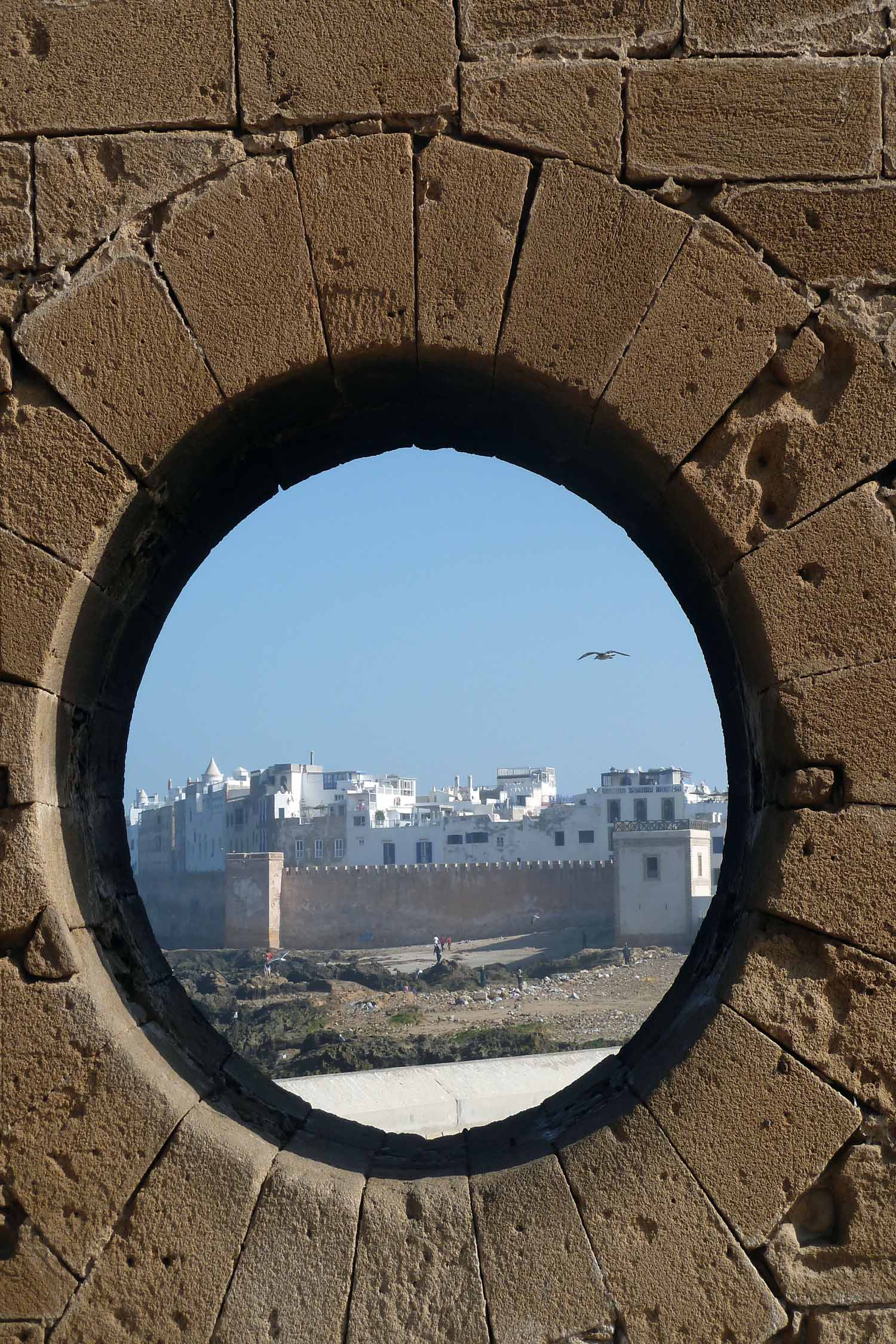 Essaouira, remparts, trou