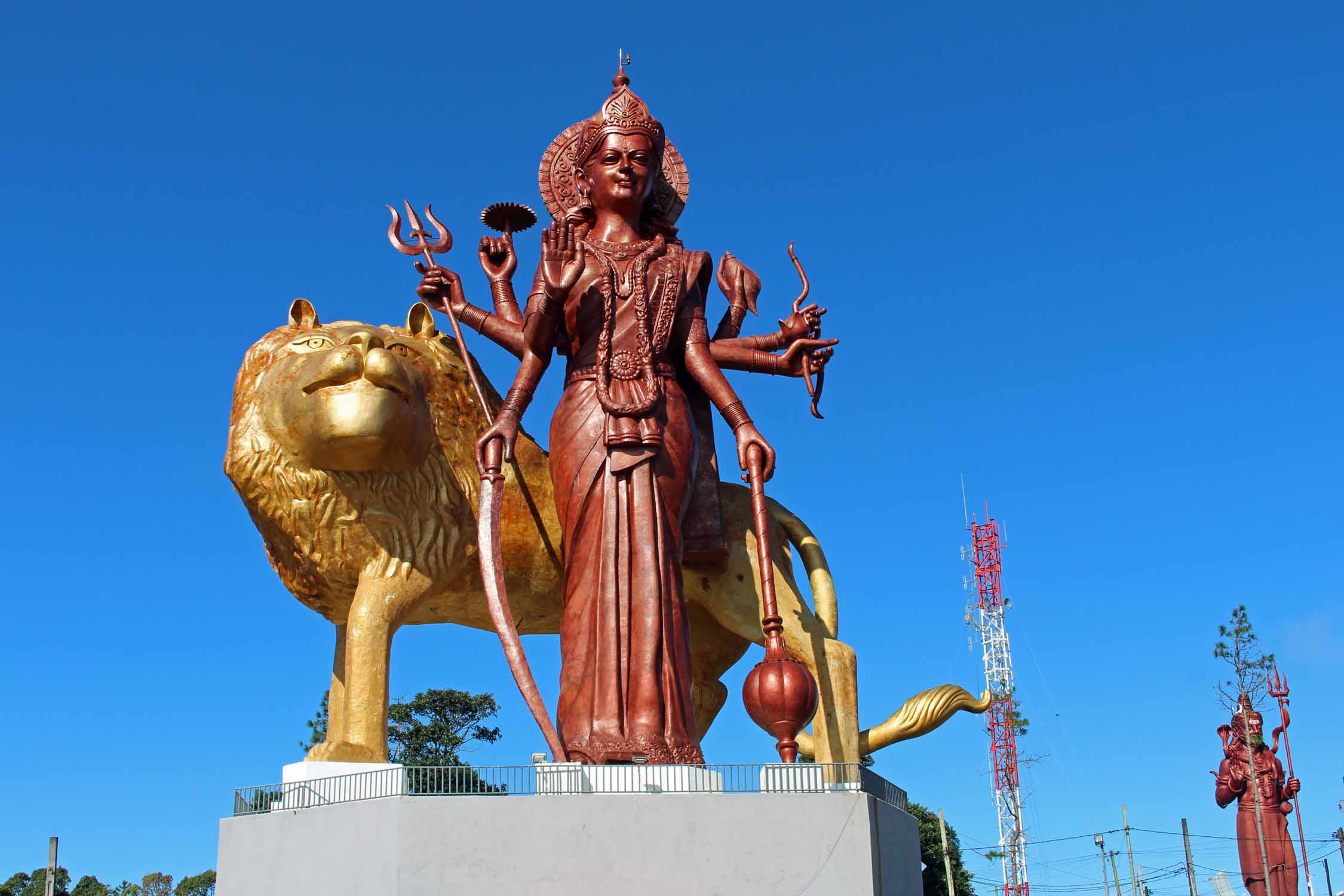 Ile Maurice, Grand Bassin, statue Durga Mata