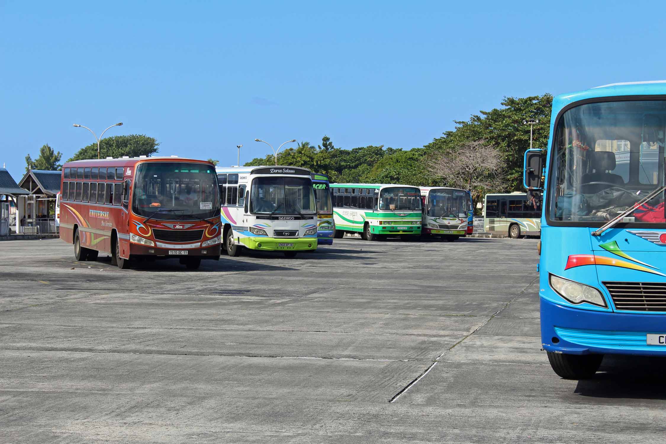 Ile Maurice, Mahébourg, terminal de bus