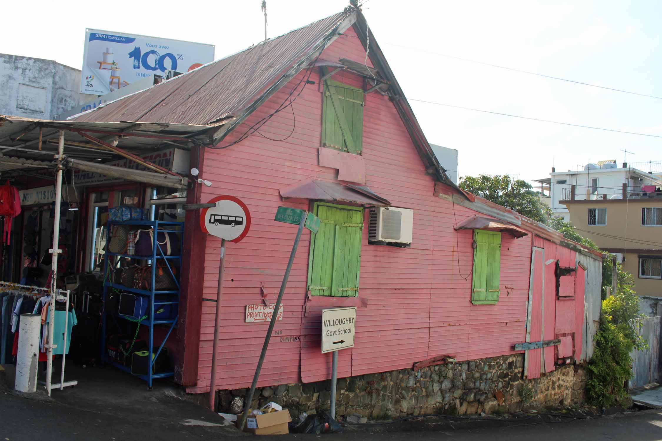 Ile Maurice, Mahébourg, maison colorée