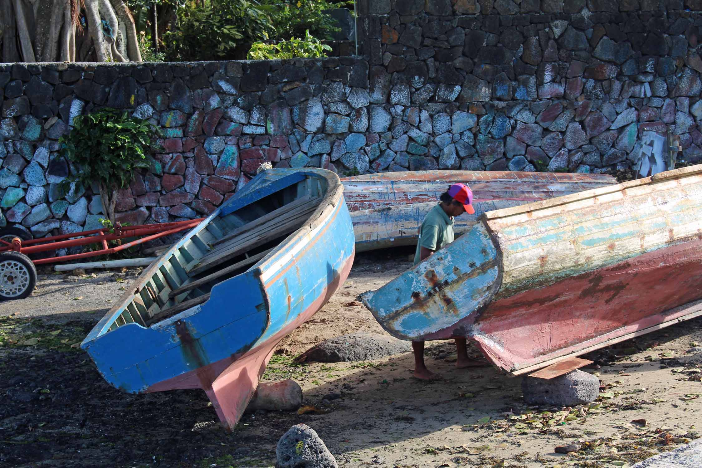 Ile Maurice, Trou d'Eau Douce, barques