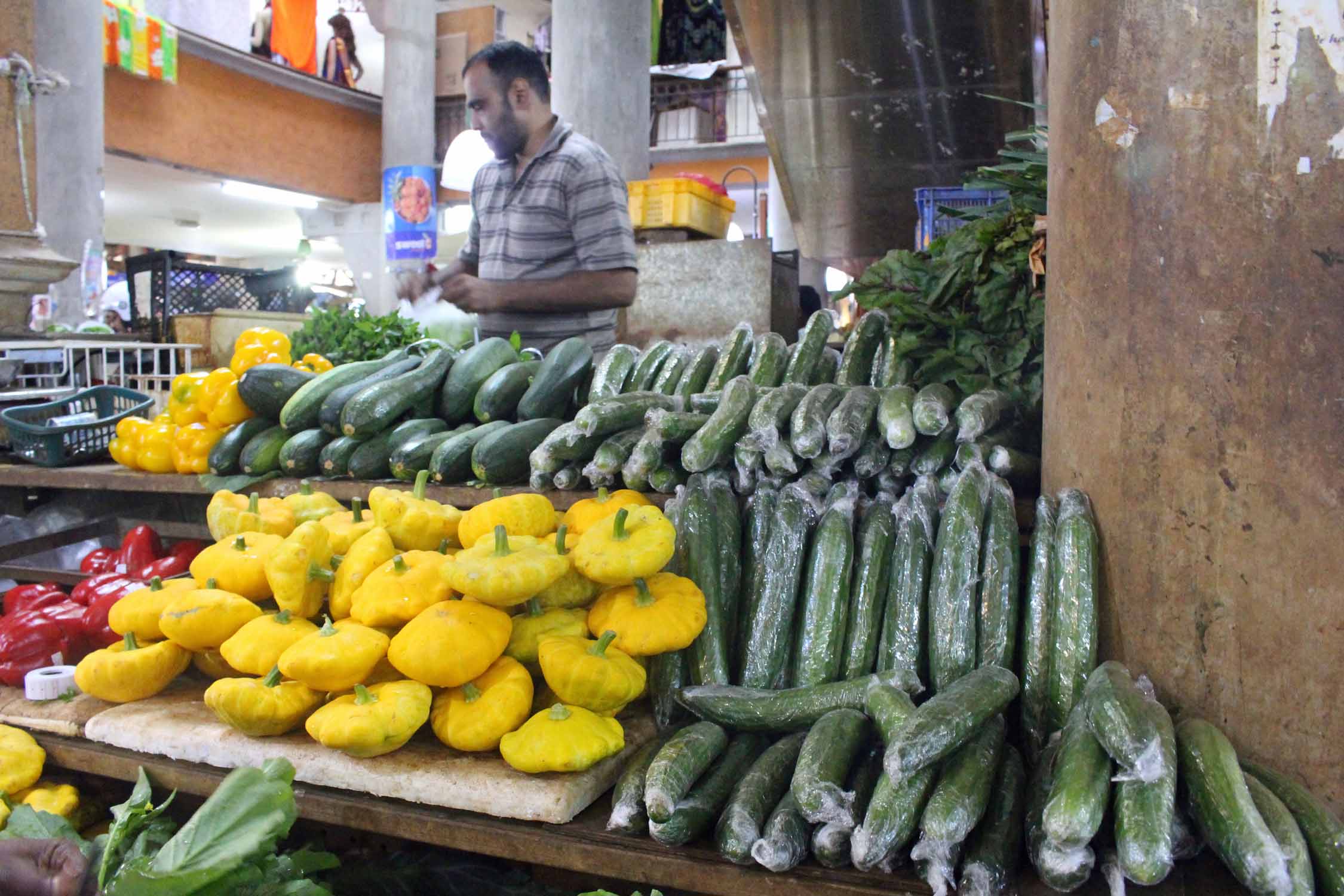 Ile Maurice, Port Louis, marché, courges pâtisson