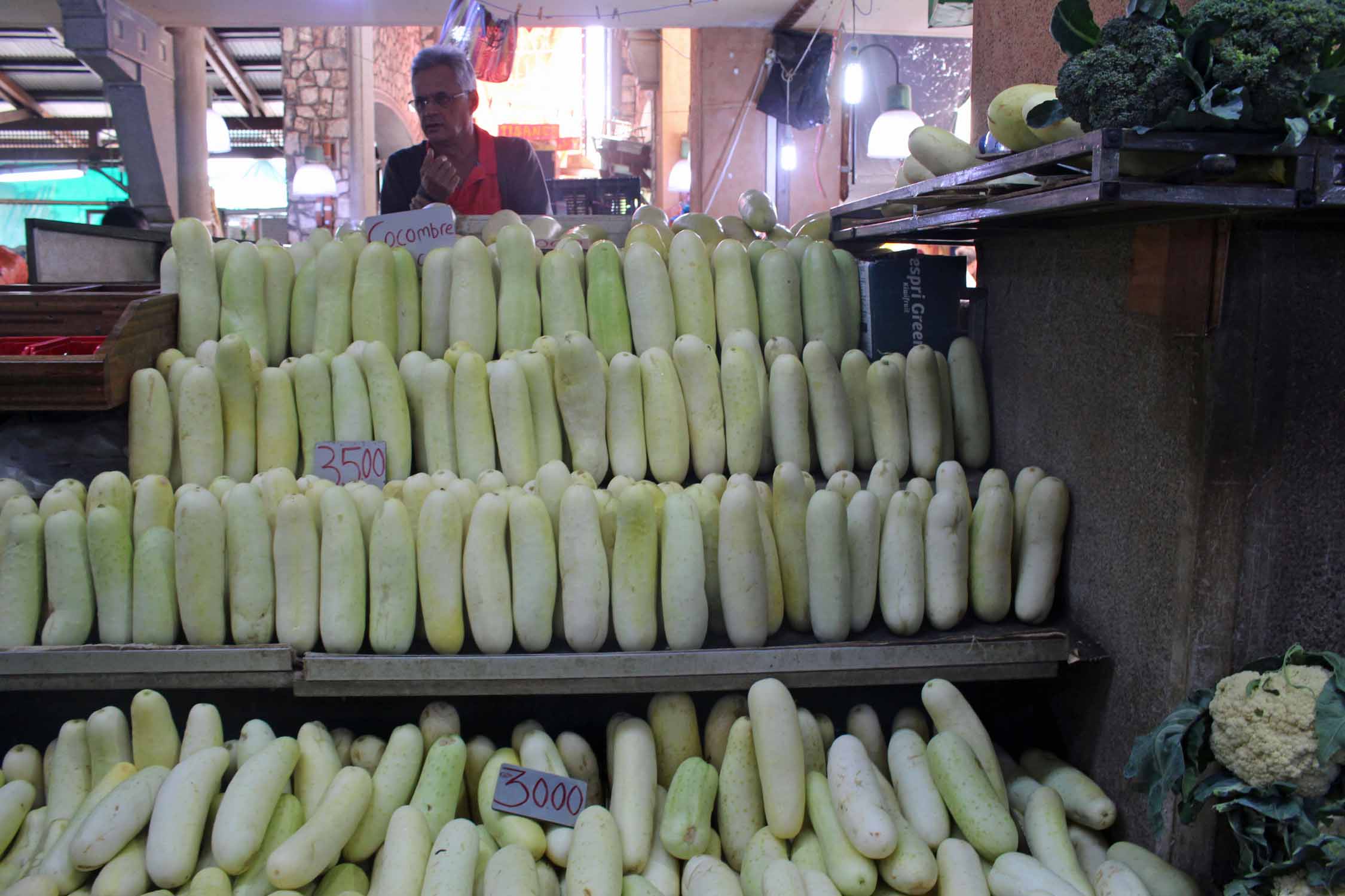 Ile Maurice, Port Louis, marché, légumes