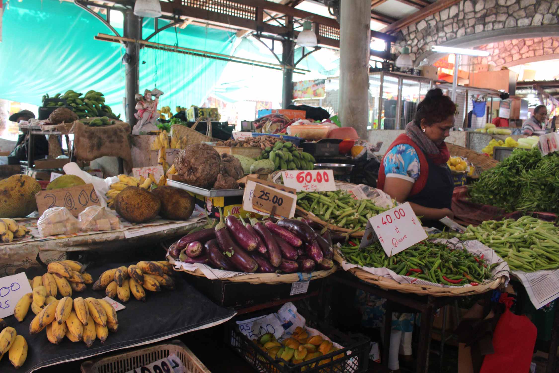 Ile Maurice, Port Louis, marché typique