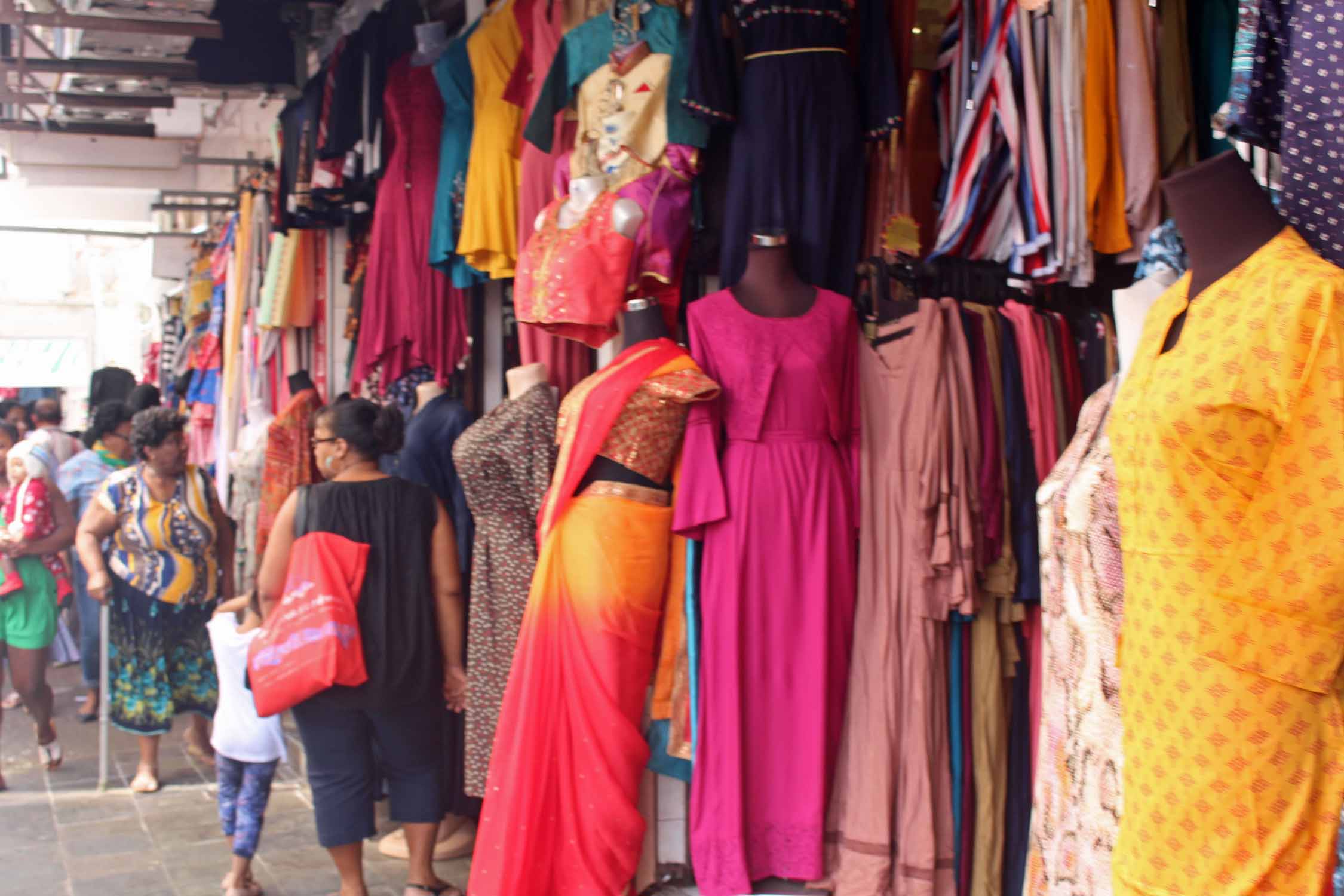 Ile Maurice, Port Louis, boutique de tissus