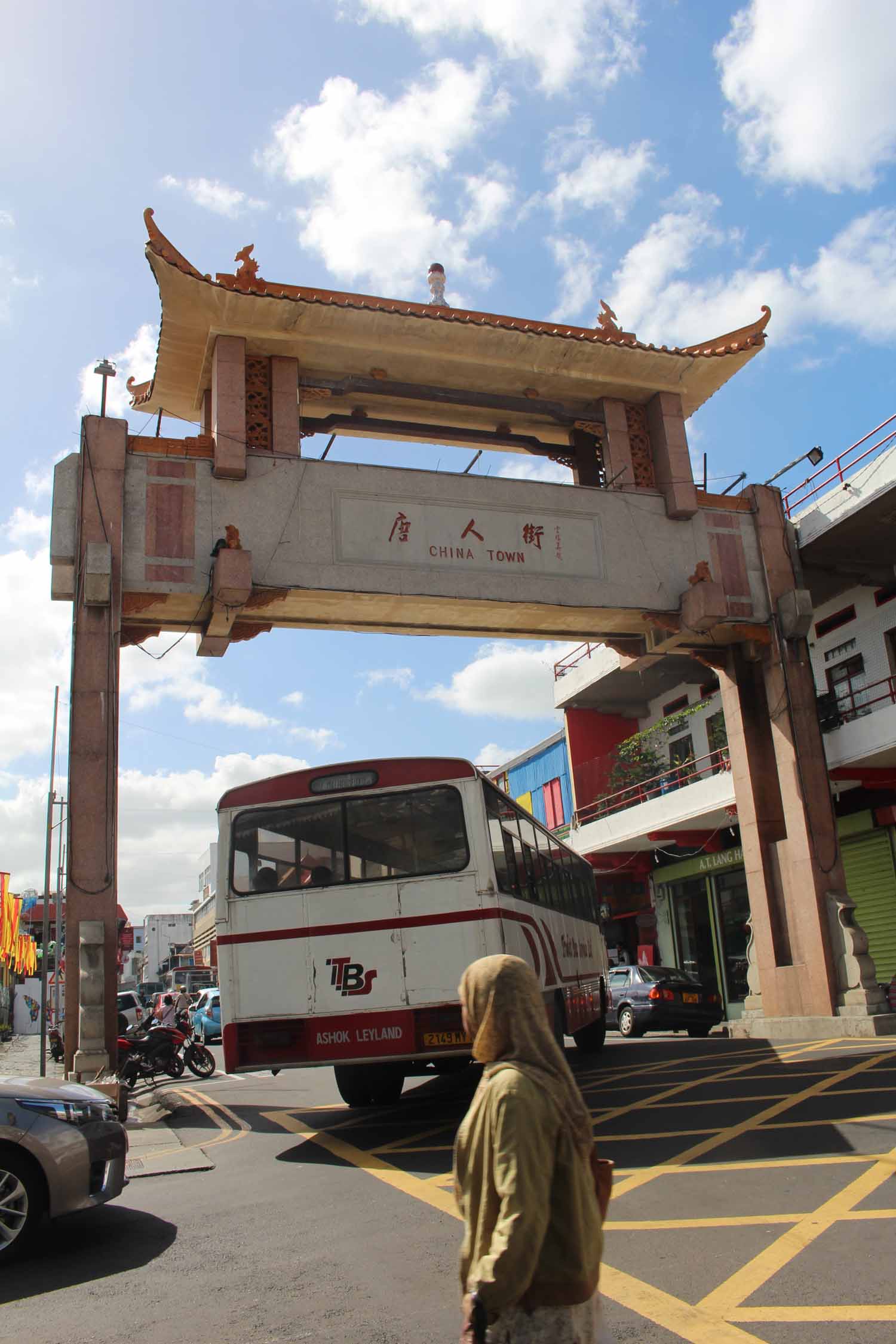 Ile Maurice, Port Louis, entrée du quartier chinois