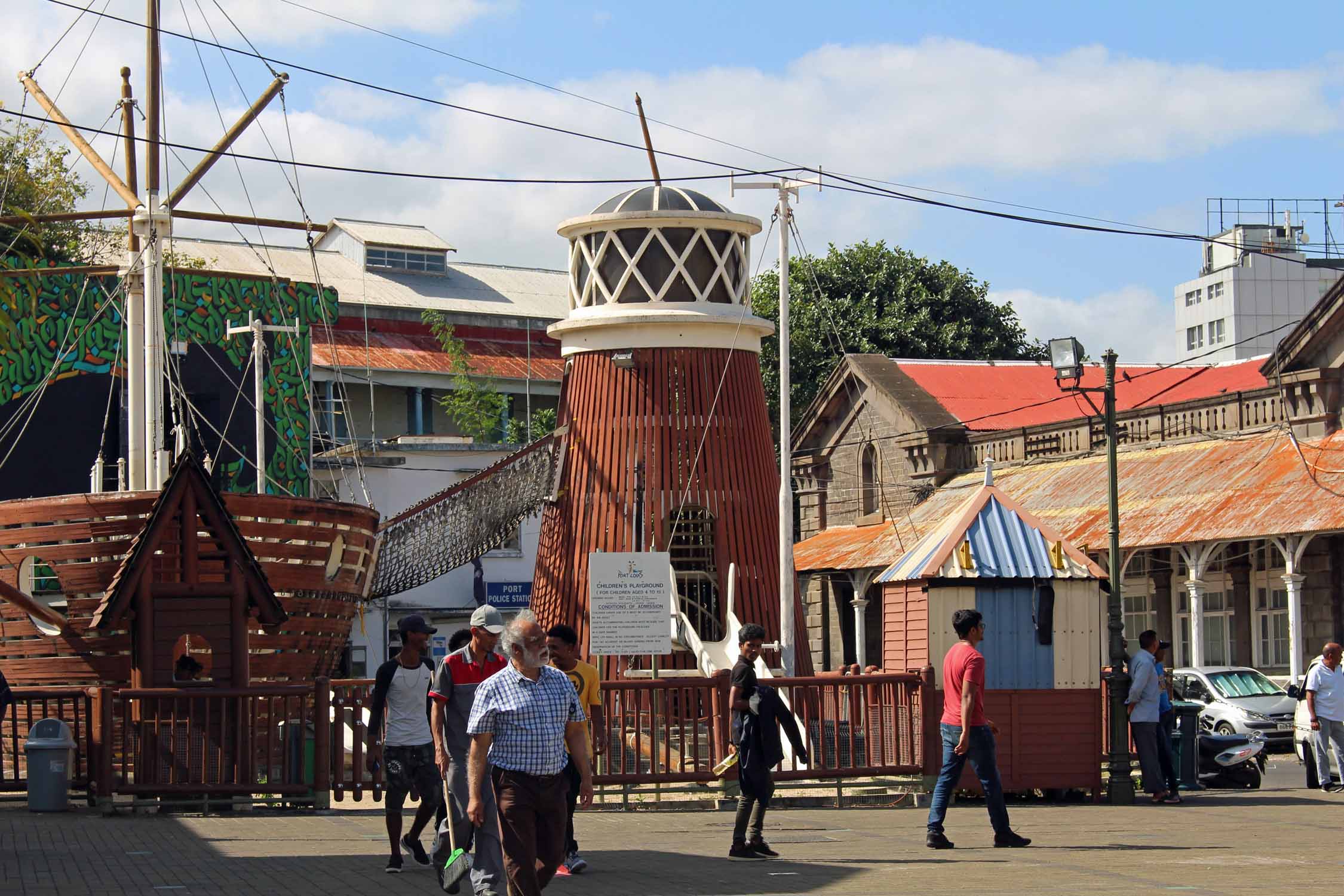 Ile Maurice, Port Louis, Caudan Waterfront, moulin