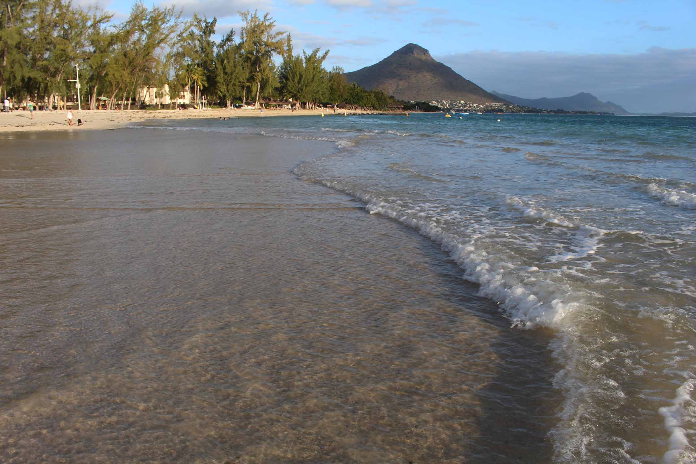 Ile Maurice, Flic en Flac, sable, vagues