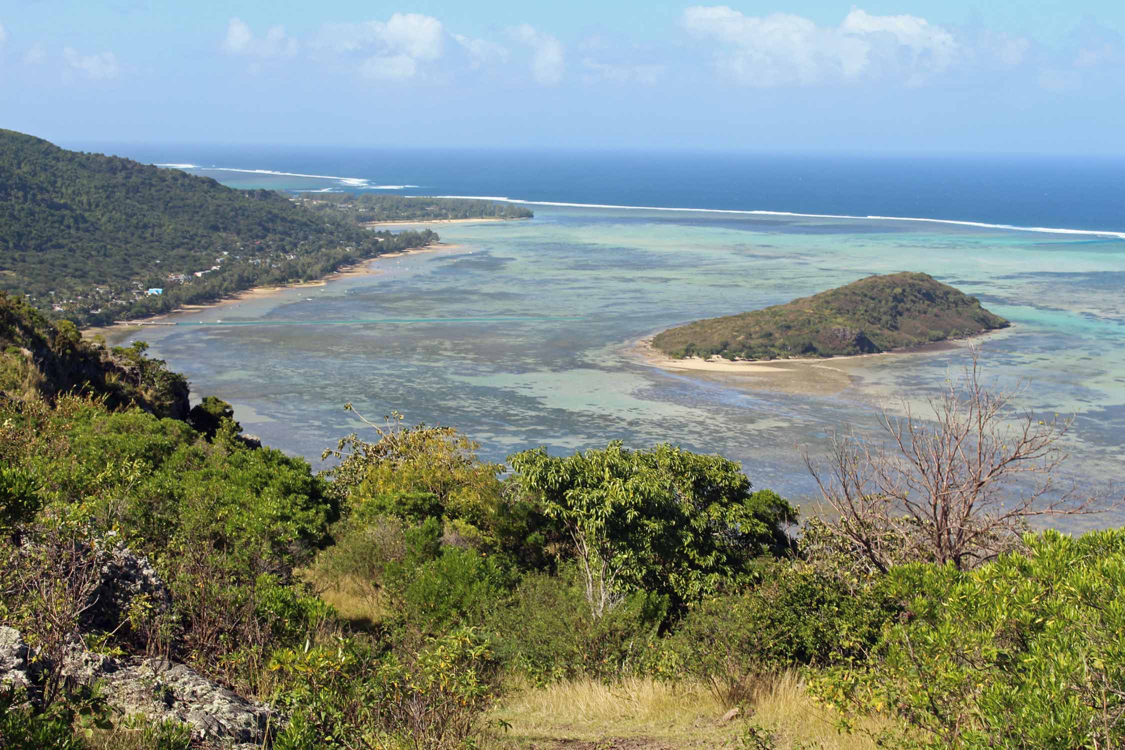 Ile Maurice, Le Morne Brabant, lagon, îlot Founeau