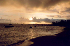 Grand-Baie, &icirc;le Maurice, coucher de soleil