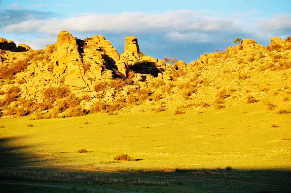 Mongolie, coucher de soleil