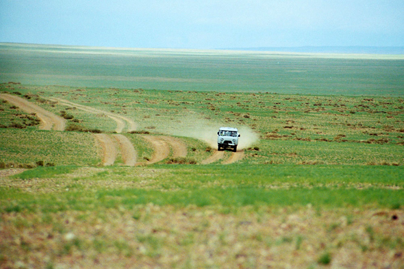Mongolie, minibus russe