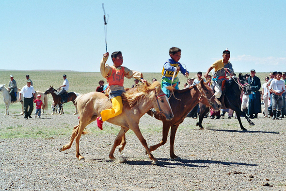 Mongolie, course de chevaux